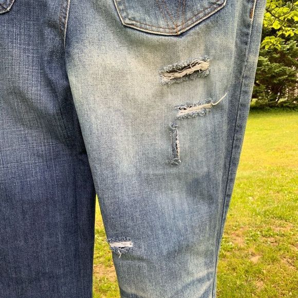 Dolce & Gabbana| 2-Tone Leg | Distressed | Luxury Denim Jeans - Picture 7 of 15